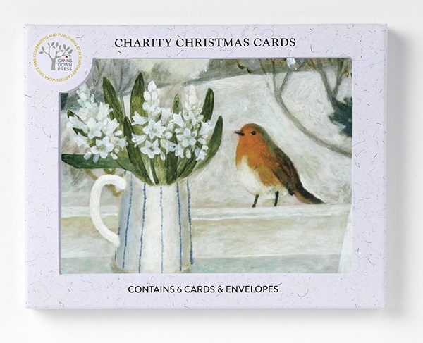 'Snowdrops and Robin' by Sarah Bowman (6 card pack) (BX15) Christmas 