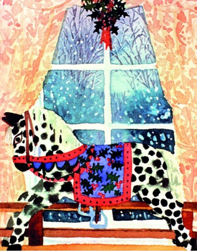 Rocking Horse by Claire Winteringam (6 card pack) (BX) g2 Christmas NEW 